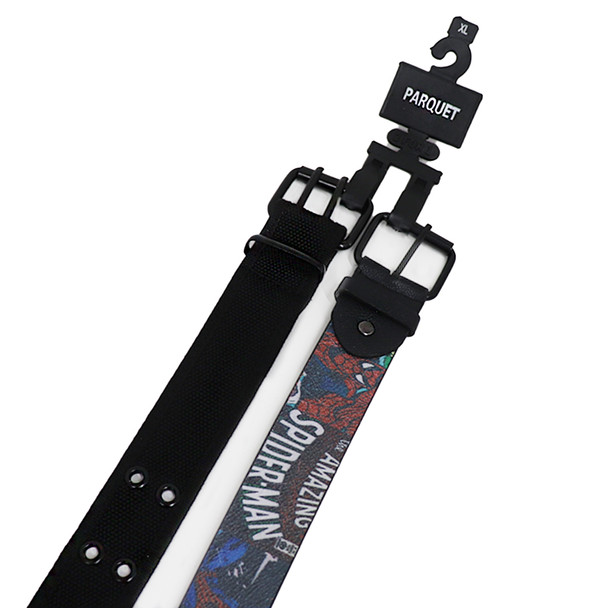 6pk Prepack PU Cartoon Graphic Belt + Canvas Grommet Belt-TPB2043