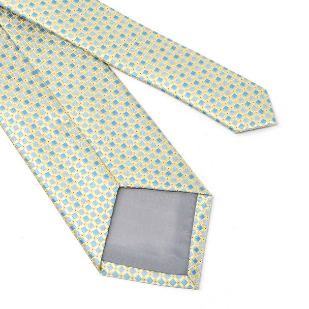 Men Tile Pattern Micro Fiber Poly Woven Tie-MPW5952