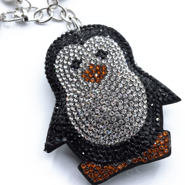 Bling Crystal Penguin Keychain- 31200JT-S