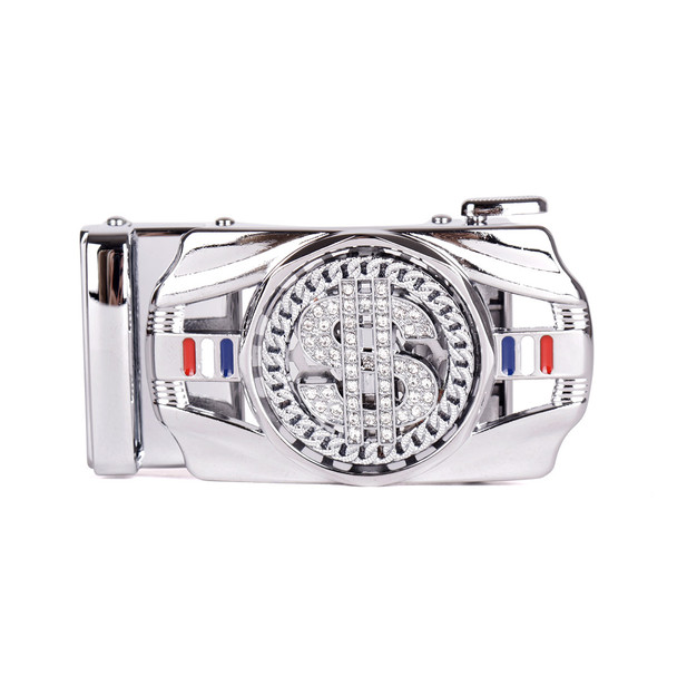 Men's Money Rotating Bling Ratchet Belt-MGLBB62-SIL 