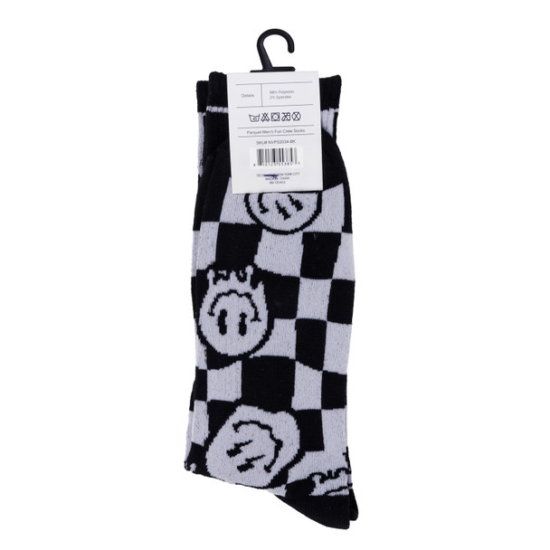 Men's Smiley Checkerboard Novelty Socks-NVPS2034
