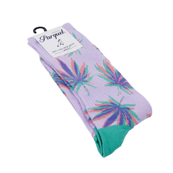 Men's Trippy Cannabis Novelty Socks-NVPS2032