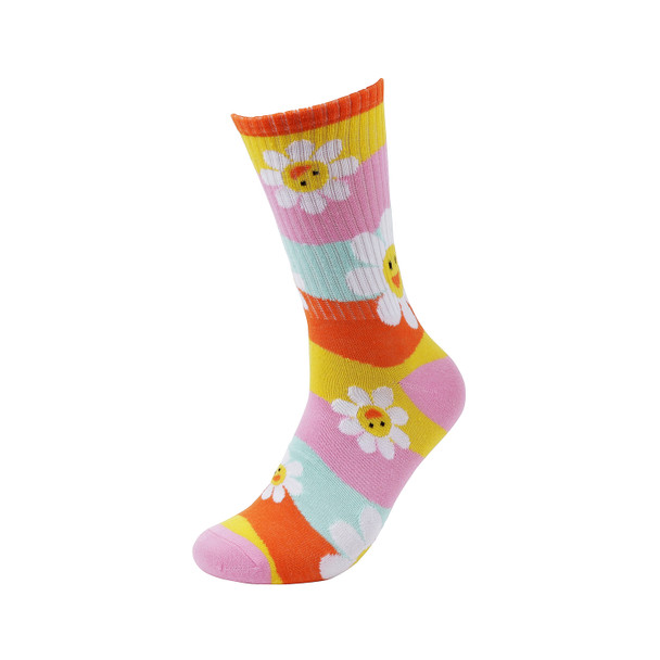 Women's Groovy Happy Flower Novelty Socks - LNVPS2000-PK