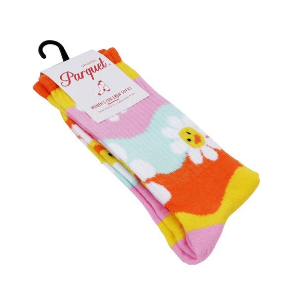 Women's Groovy Happy Flower Novelty Socks - LNVPS2000-PK
