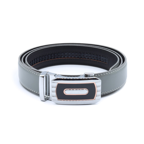 Men's Genuine Leather Sliding Buckle Ratchet Belt-MGLBB73