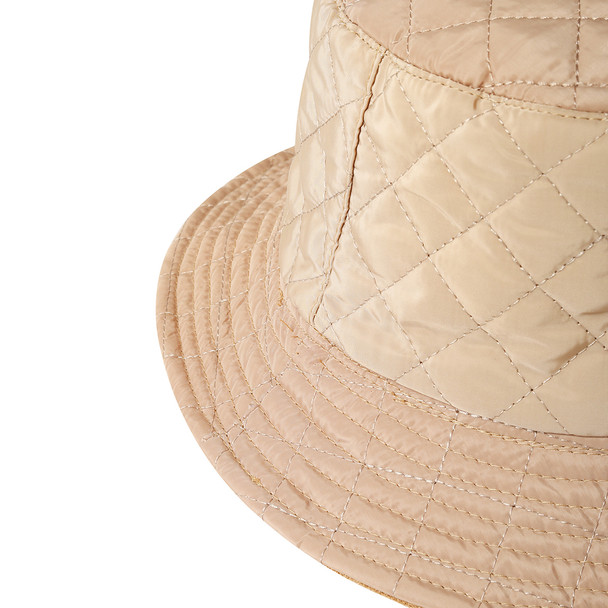 Ladies Fall/Winter Reversible Quilted & Suede Bucket Hat - BKHT1200