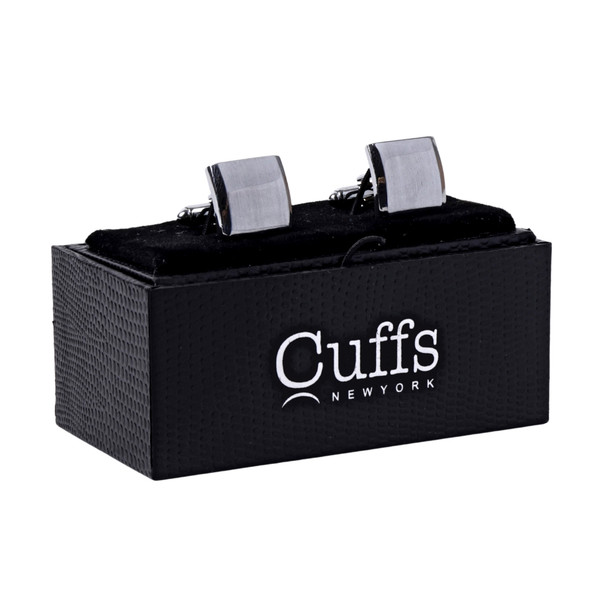 Silver Border Square Cufflinks-CL1828