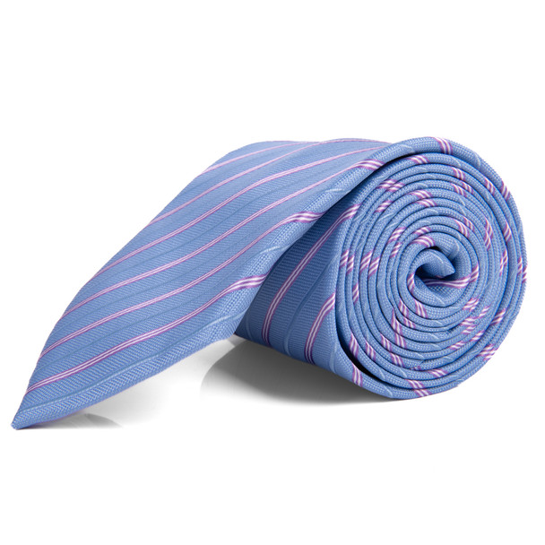 Men's Micro Fiber Poly Woven Regular Tie - MPW5989-BL