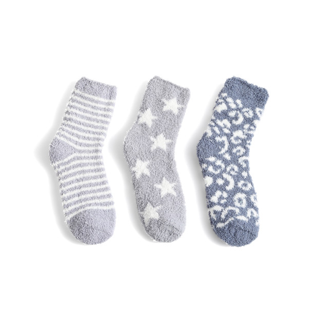 Ladies Fuzzy Socks- 3 pair Set - 3PR-LFS12