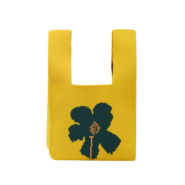  Mini Single Flower Knit Tote Bag -KTBG44