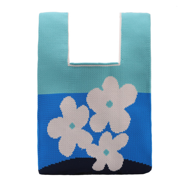 Mini YOLO Flower Knit Tote Bag - KTBG52
