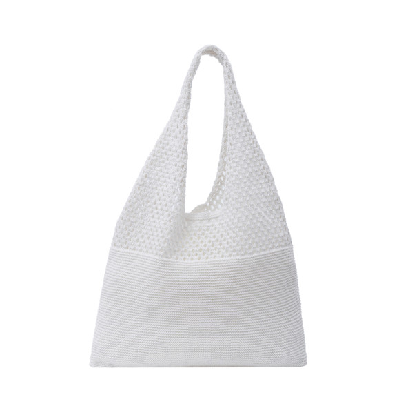 Mesh Knit Bag-  White - SKTBG06