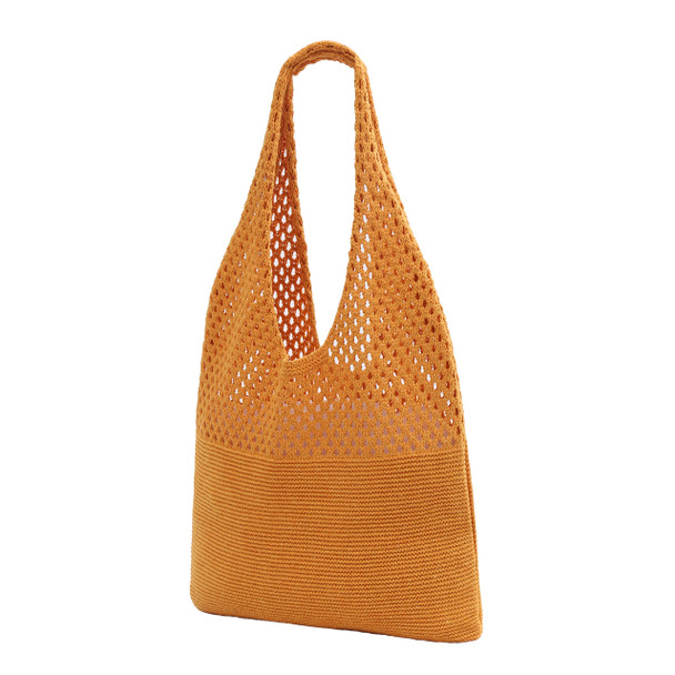 Mesh Knit Bag- Caramel - SKTBG08