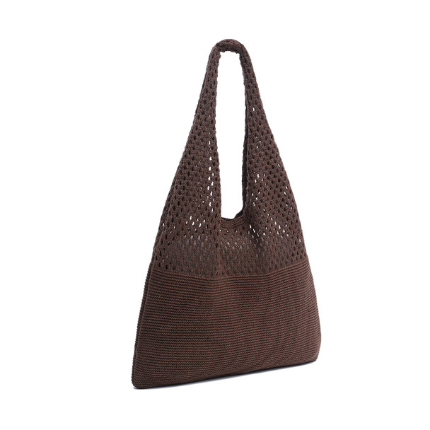 Mesh Knit Bag- Brown- SKTBG14