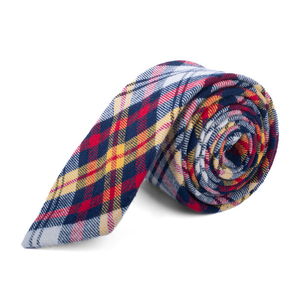 Men's 100% Cotton Checkered Tie 2 - NVC3002