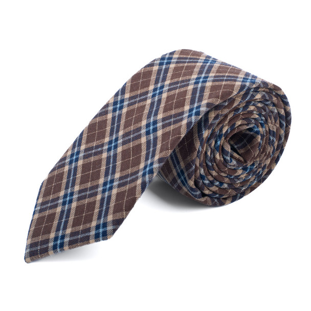 Men's 100% Cotton Checkered Ties 11 - NVC3011