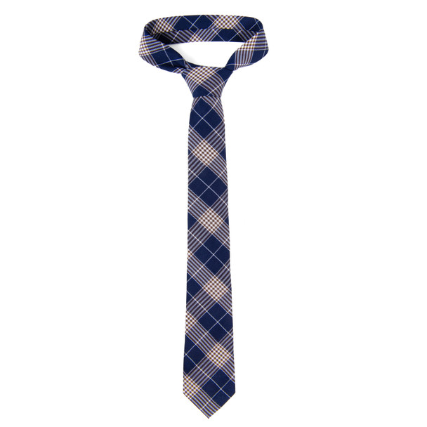 Men's 100% Cotton Checkered Ties 23 - NVC3023