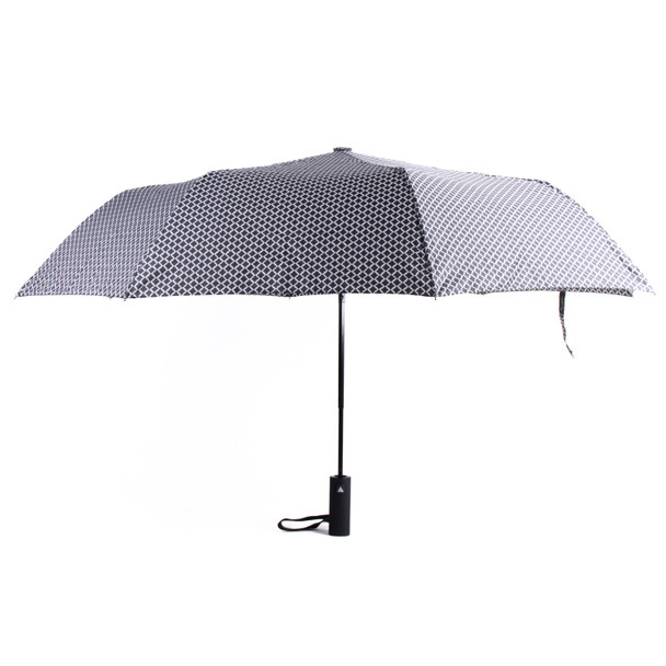 Compact umbrella, Black Geometric pattern, auto open-UM3236-BK
