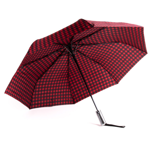 Compact umbrella, 2 color tone of gingham checkered, auto open-UM3234