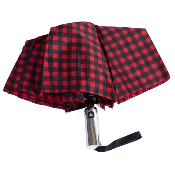 Compact umbrella, 2 color tone of gingham checkered, auto open-UM3234