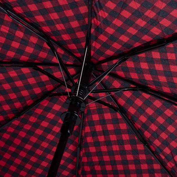 Compact Gingham Pattern Umbrella- Auto open - UM3234