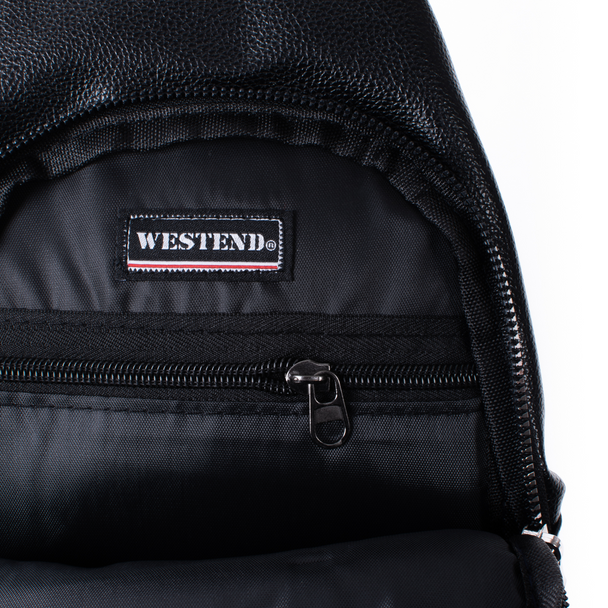 Versatile Stylish Pocket Front Vegan Leather Sling Bag -FBG1874