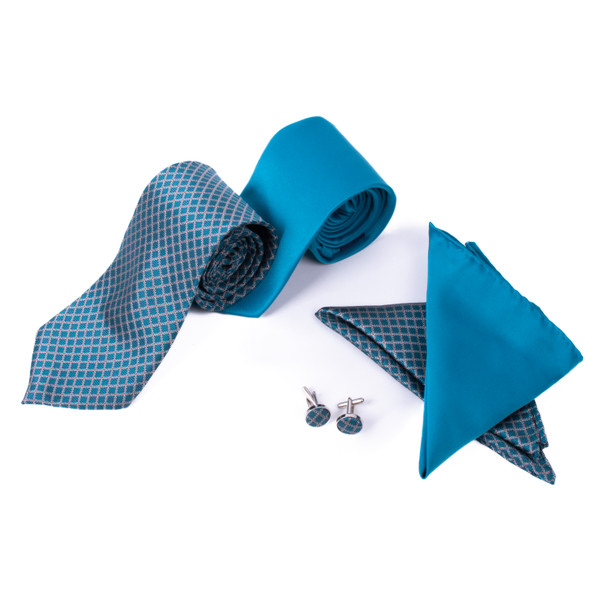 2 TIE & 2 HANKY & A CUFFLINKS SET BOXED-THCX12ASST-SS 