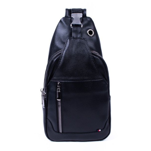 Stylish Black Crossbody Sling Bag with Multiple Compartments -FBG1873