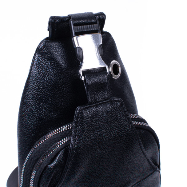 Stylish Black Crossbody Sling Bag with Multiple Compartments -FBG1873