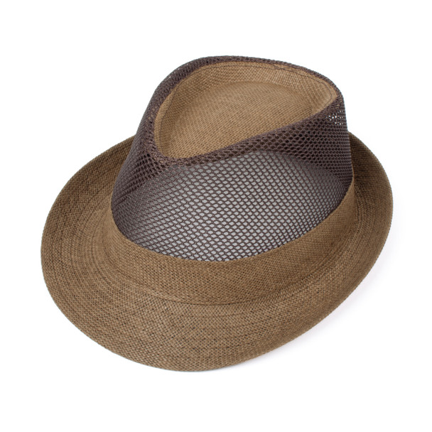  Men's S/S Cooling Mesh Fashion Fedora hat-FSS17131