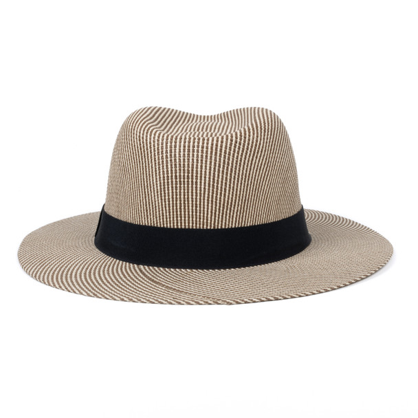  Men's S/S Black Banded Fashion Fedora hat-FSS17133