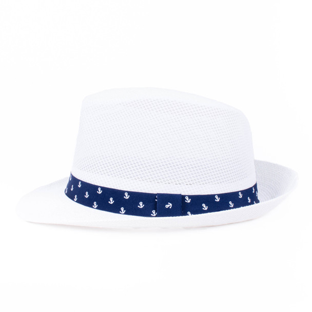 Men's S/S Cooling Mesh Banded Fashion Fedora Hat-FSS17134