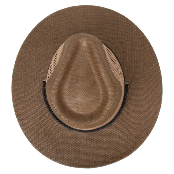 Men's S/S Leather Belt Banded Mesh Fashion Fedora Hat-FSS1713