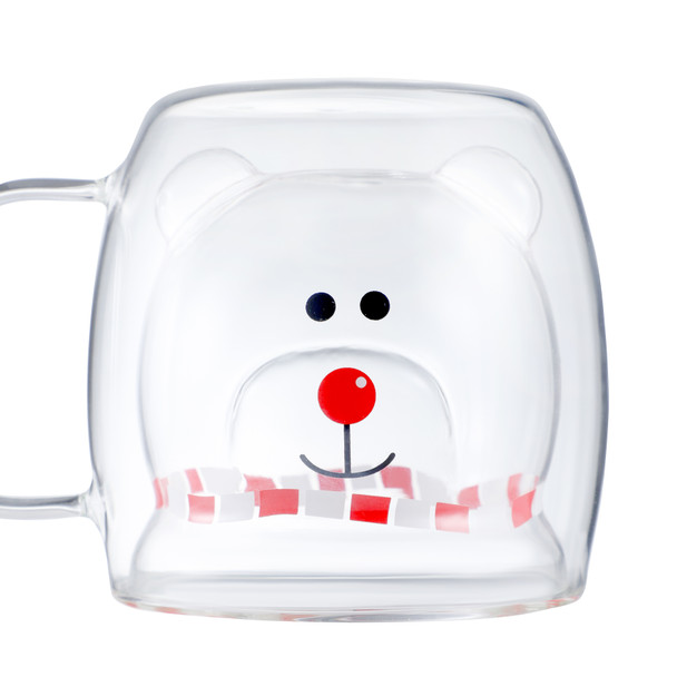 Double Walled Clear Winter Polar Bear Cup, 250ML - DWC1003