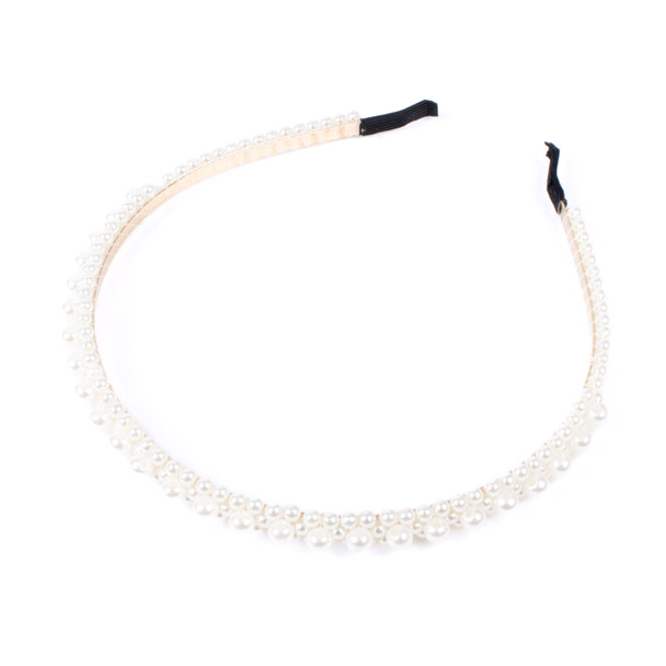 Elegant Slim Faux Pearl Tiara Headband -PHB1027