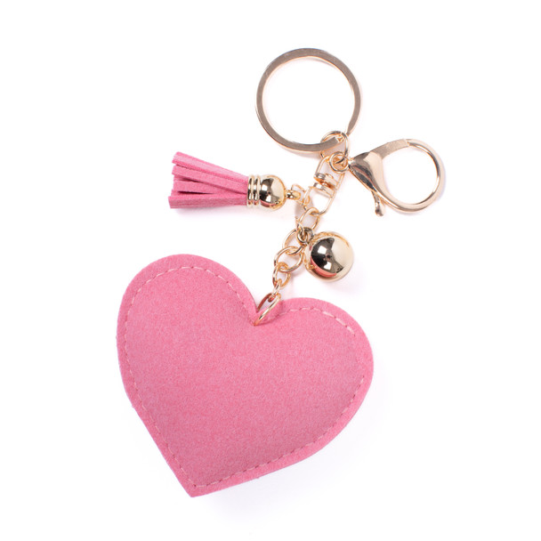 Bling Crystal Rhinestone Multi-Color Heart keychain-31050VRMU-G