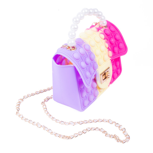 Mini Jelly Push Pop Tri-Color Kids Crossbody -RFBG1000-C