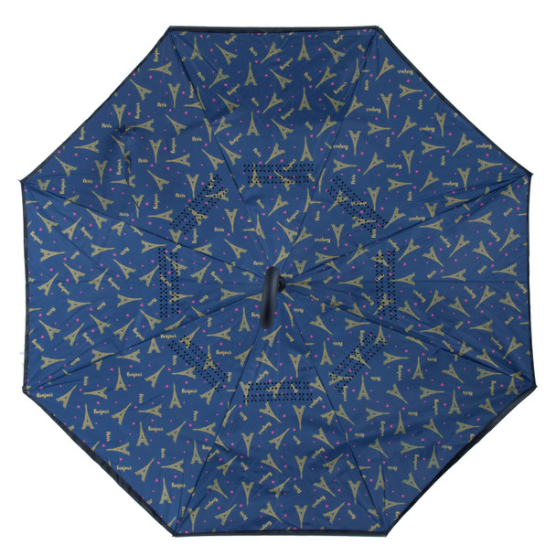  Paris Pattern Inverted Umbrella-IUM18113