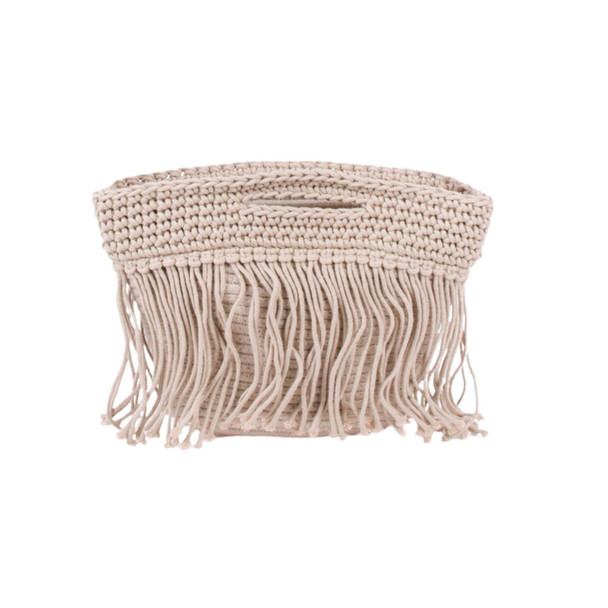Ladies Woven Fringe Crochet Knit Crossbody Bag-STWBG05