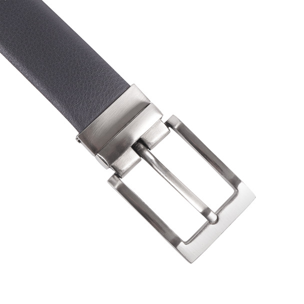 Men's Genuine Black/Brown Reversible Dress Belt - RVMGLD-DRY1