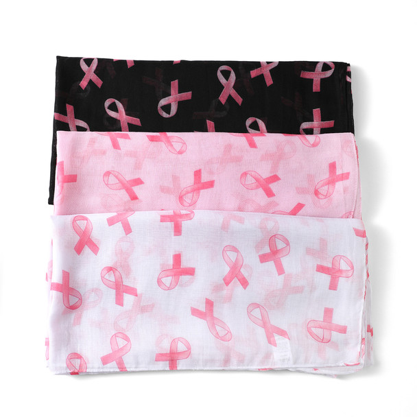 Ladies Breast Cancer Awareness Scarf -STPS03