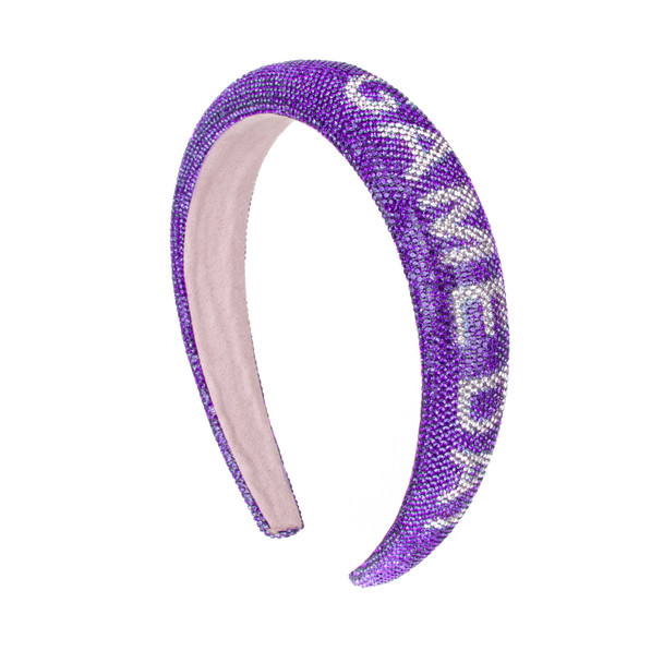 Game Day Rhinestone Headband (Purple) - 72091CRVI