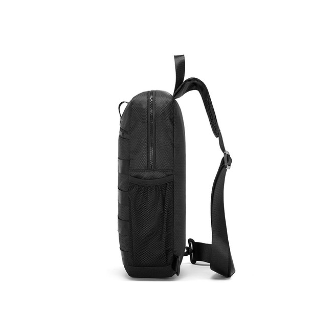 Men's Sports Sling Bag with adjustable strap, 100% Polyester - FBG1905-BK