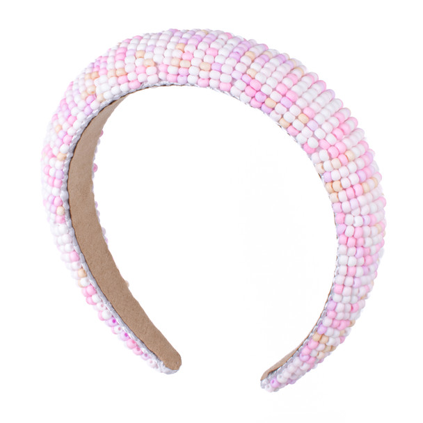 Ladies Bead Padded Headband-PHB1051