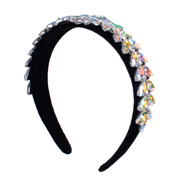 Ladies Bejeweled Decor Velvet Headband -PHB1048
