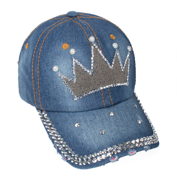  Bling Studs Crown Baseball Cap - CP9574 