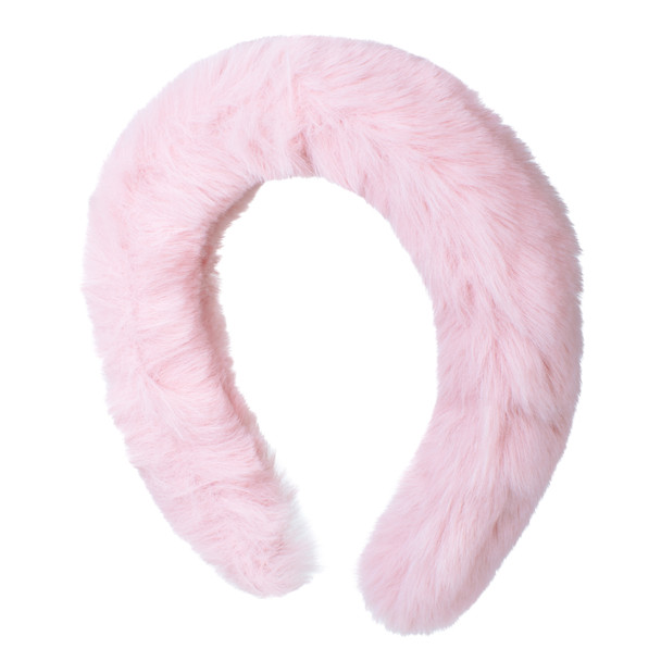 Fluffy Faux Fur Plush Wide Headband-PHB1049