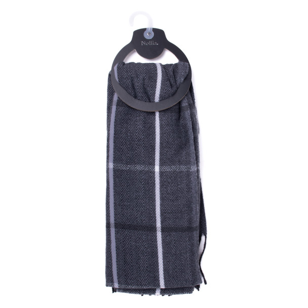 Ladies Cashmere Feel Check Long Tassel Scarf-AS2703 Ladies Cashmere Feel Check Long Tassel Scarf-AS2703