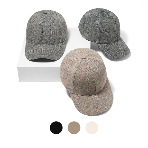 Unisex Tweed Speckled Baseball Cap-CAP4