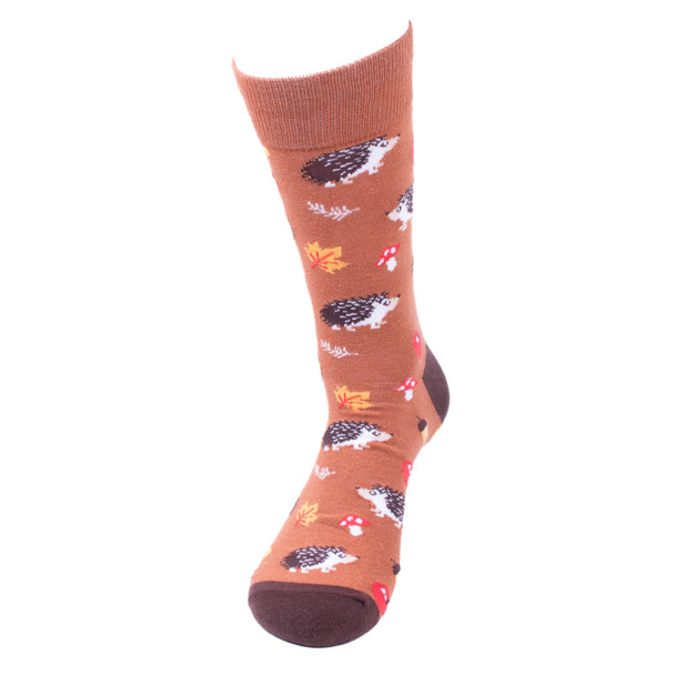 Men's Autumn Porcupine Novelty Socks -NVS19664-BR